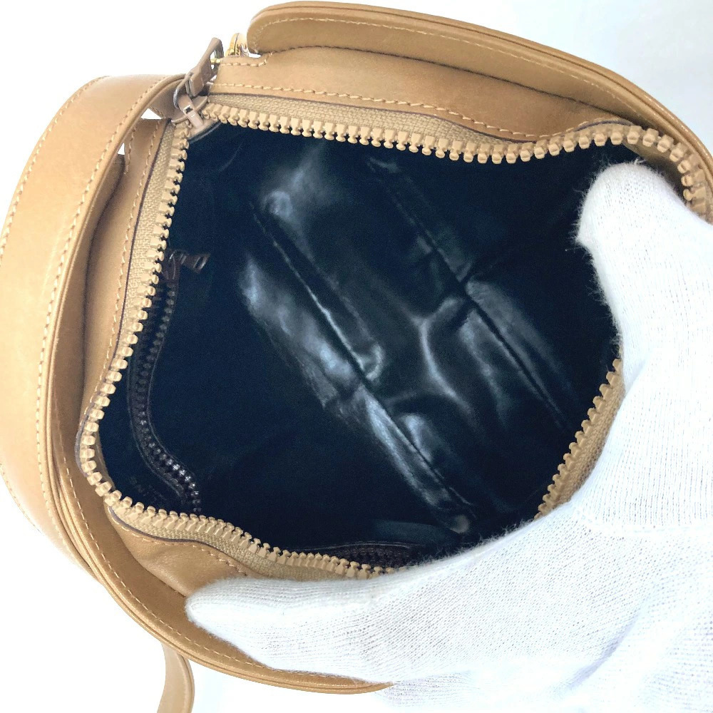 CELINE Macadam Shoulder Bag Handbag Crossbody Leather Beige - Picture 12 of 14